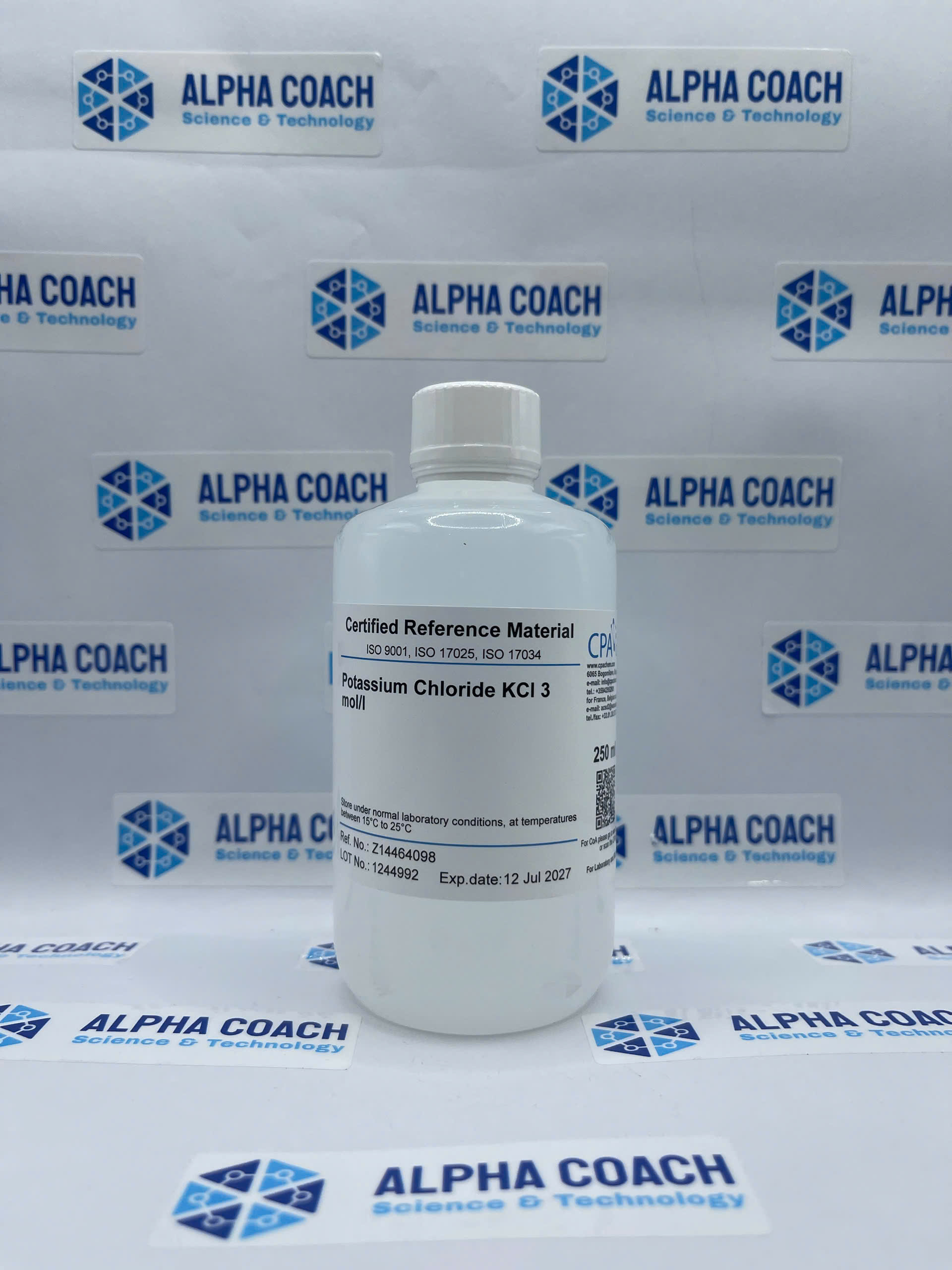 Dung dịch KCl 3M - Potassium Chloride KCl 3 mol/l, mã Z14464098, hãng CPAchem, Bungari