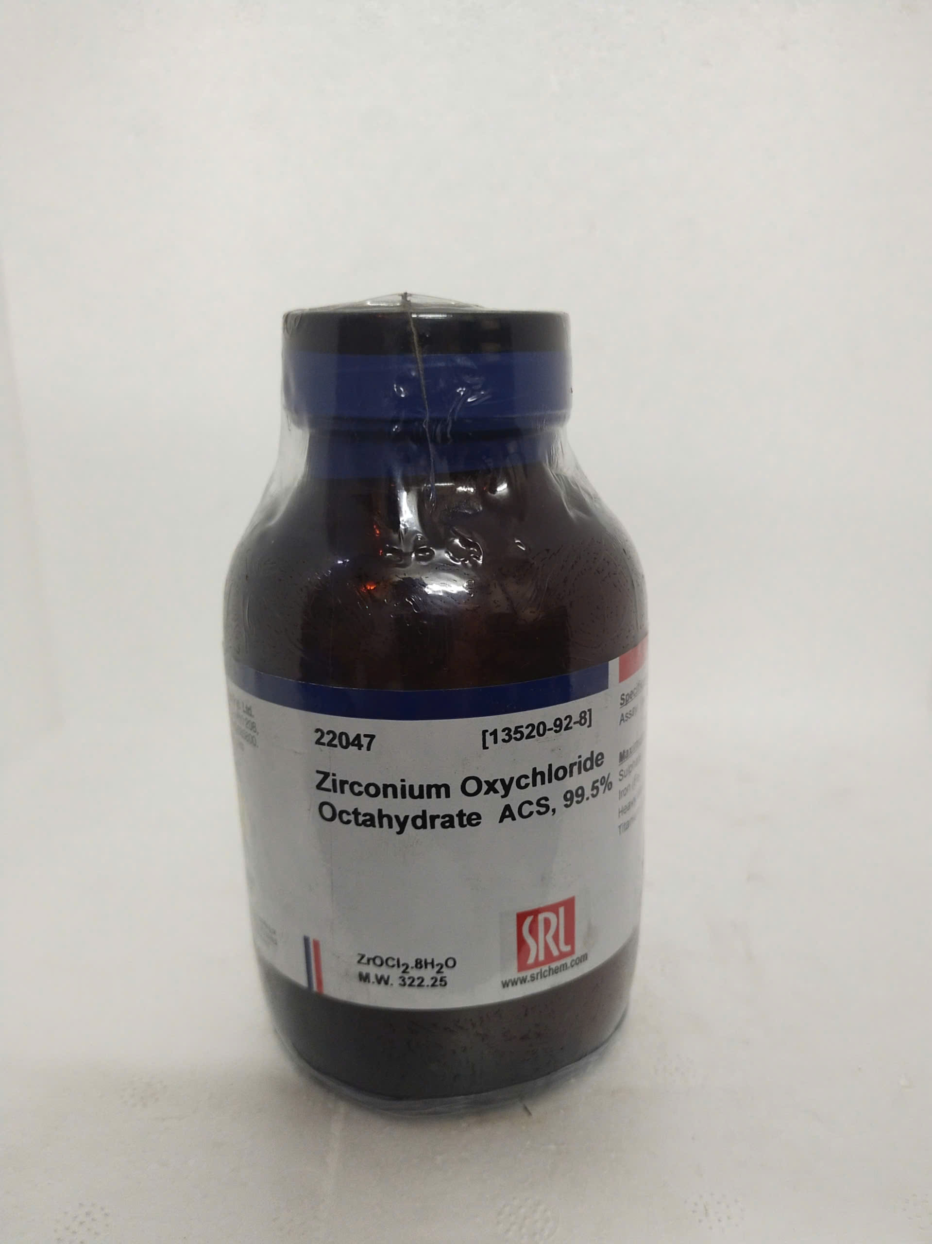Hóa chất Zirconium Oxychloride Octahydrate ACS, 99.5%, hãng SRL - Ấn Độ