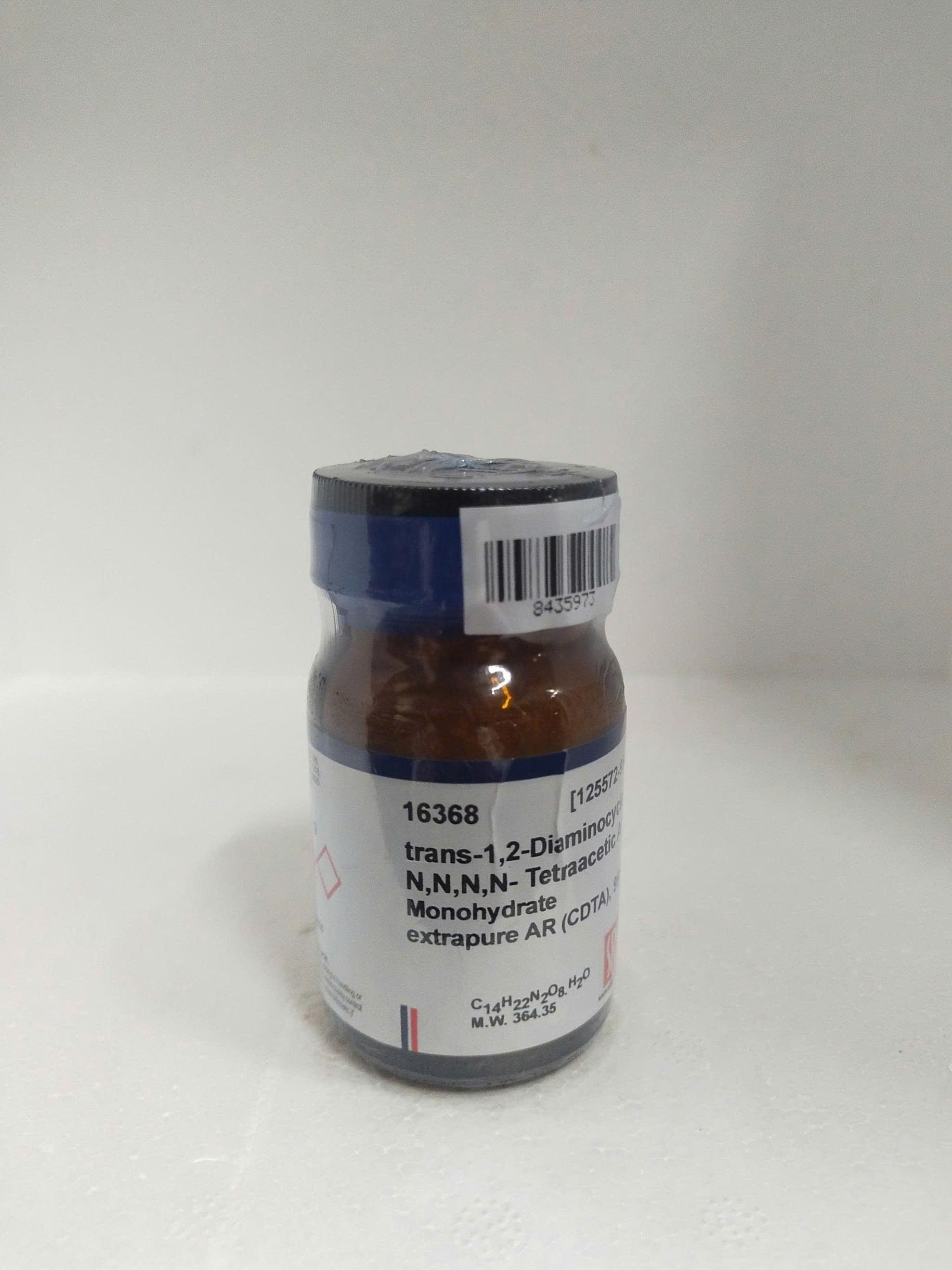 Hóa chất trans-1,2-Diaminocyclohexane-N,N,N,N Tetraacetic Acid Monohydrate extrapure AR (CDTA), 97%, hãng SRL - Ấn Độ