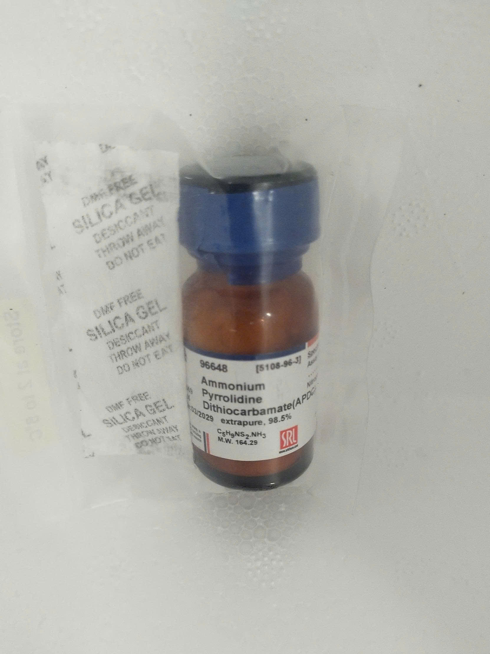 Hóa chất Ammonium Pyrrolidine Dithiocarbamate (APDC) extrapure, 98.5%, hãng SRL - Ấn Độ