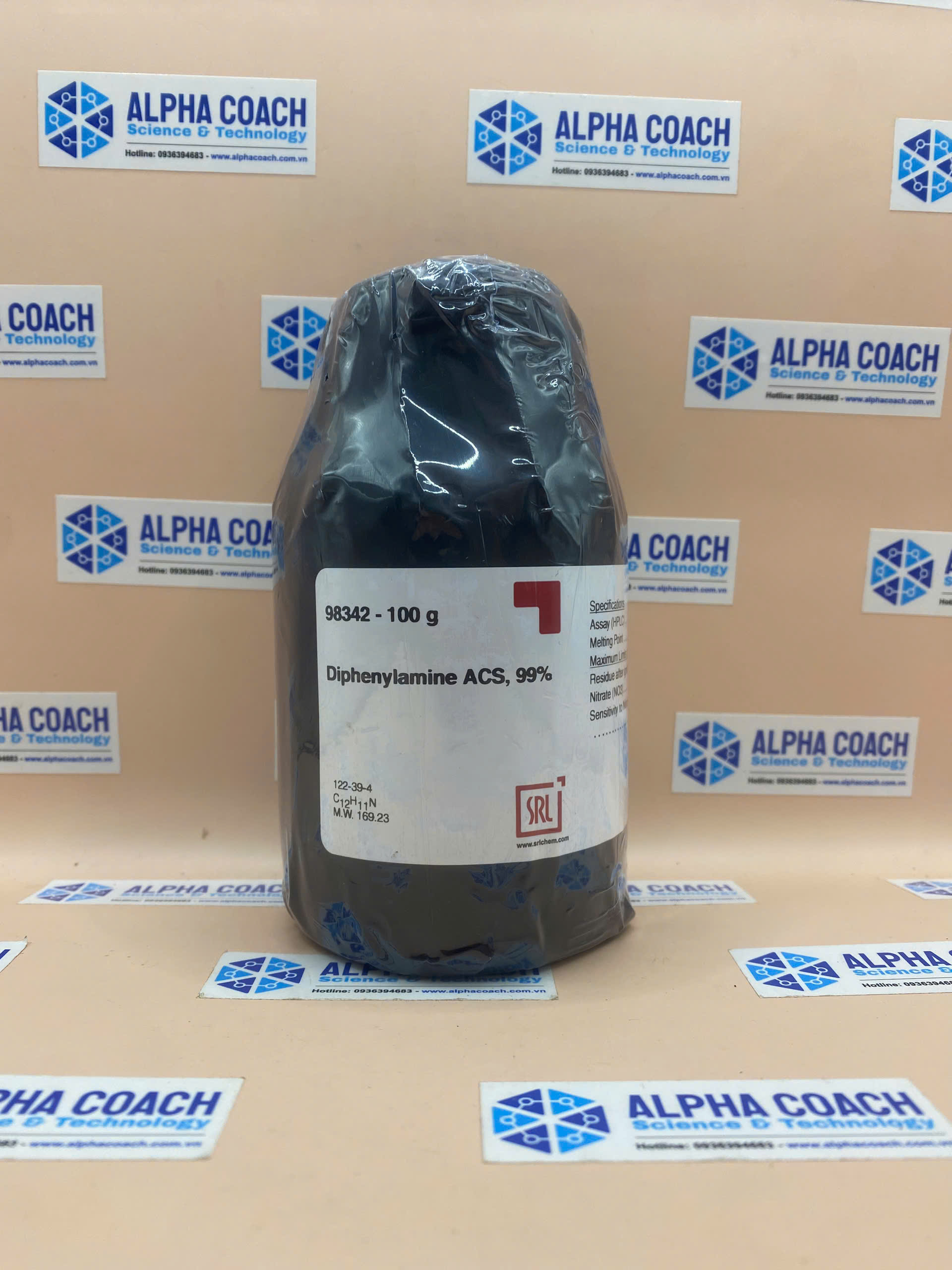 Hoá chất Diphenylamine ACS, 99%, lọ 100g, hãng SRL, Ấn Độ
