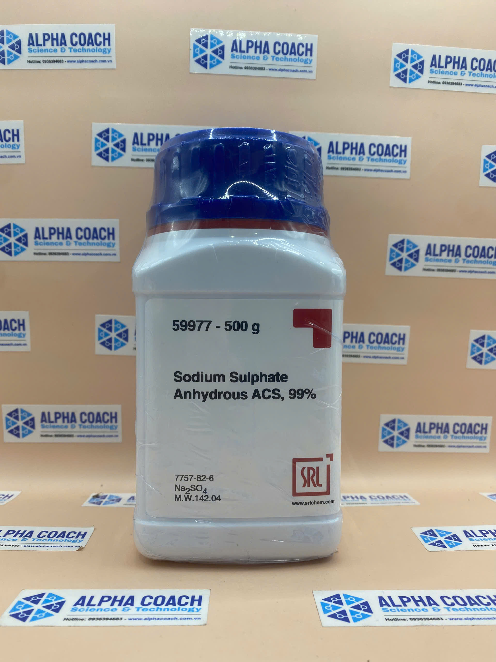 Hoá chất Sodium Sulphate Anhydrous ACS, 99%, lọ 500g, hãng SRL, Ấn Độ