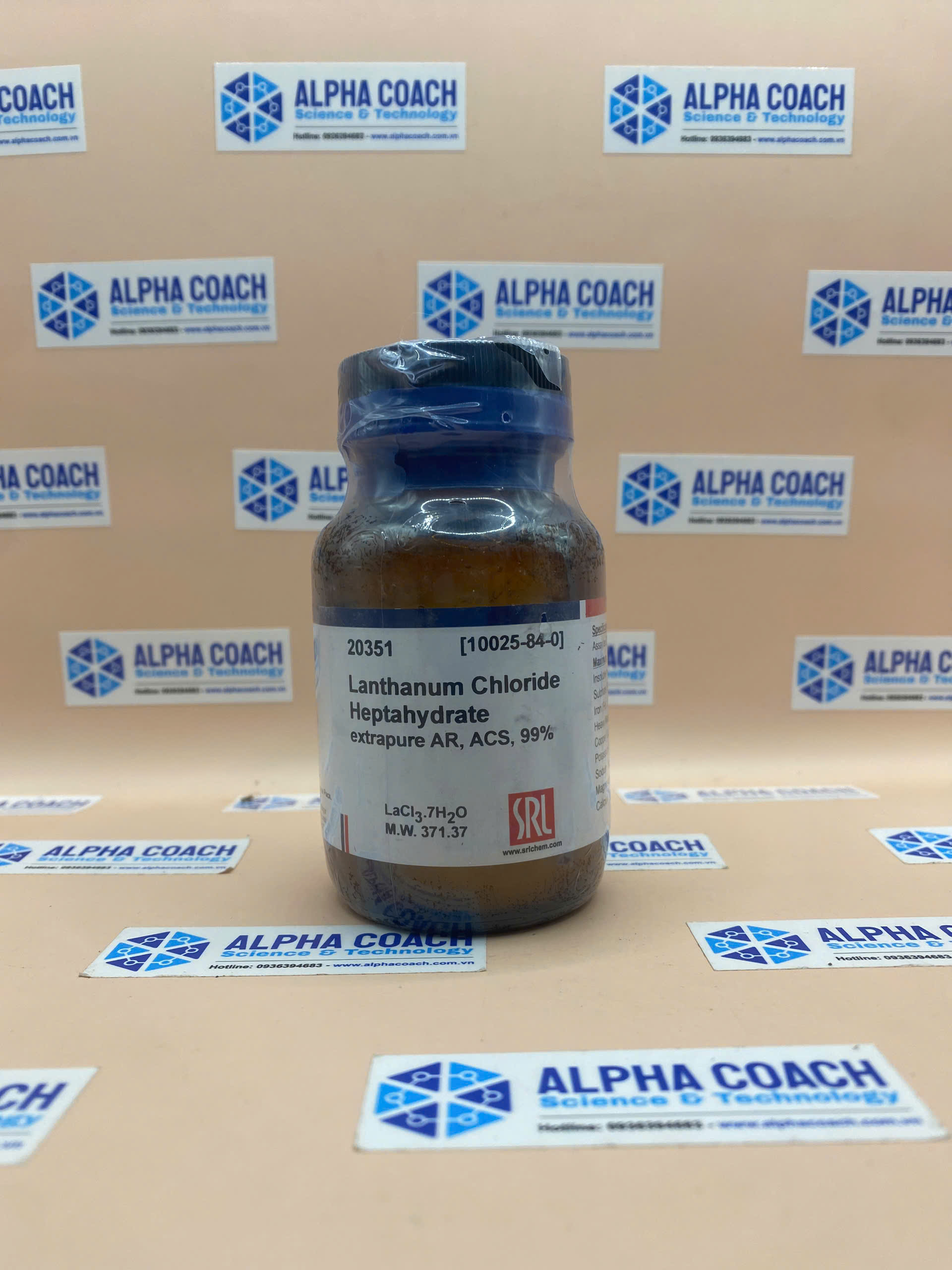 Hóa chất Lanthanum Chloride Heptahydrate extrapure AR, ACS, 99%, hãng SRL - Ấn Độ