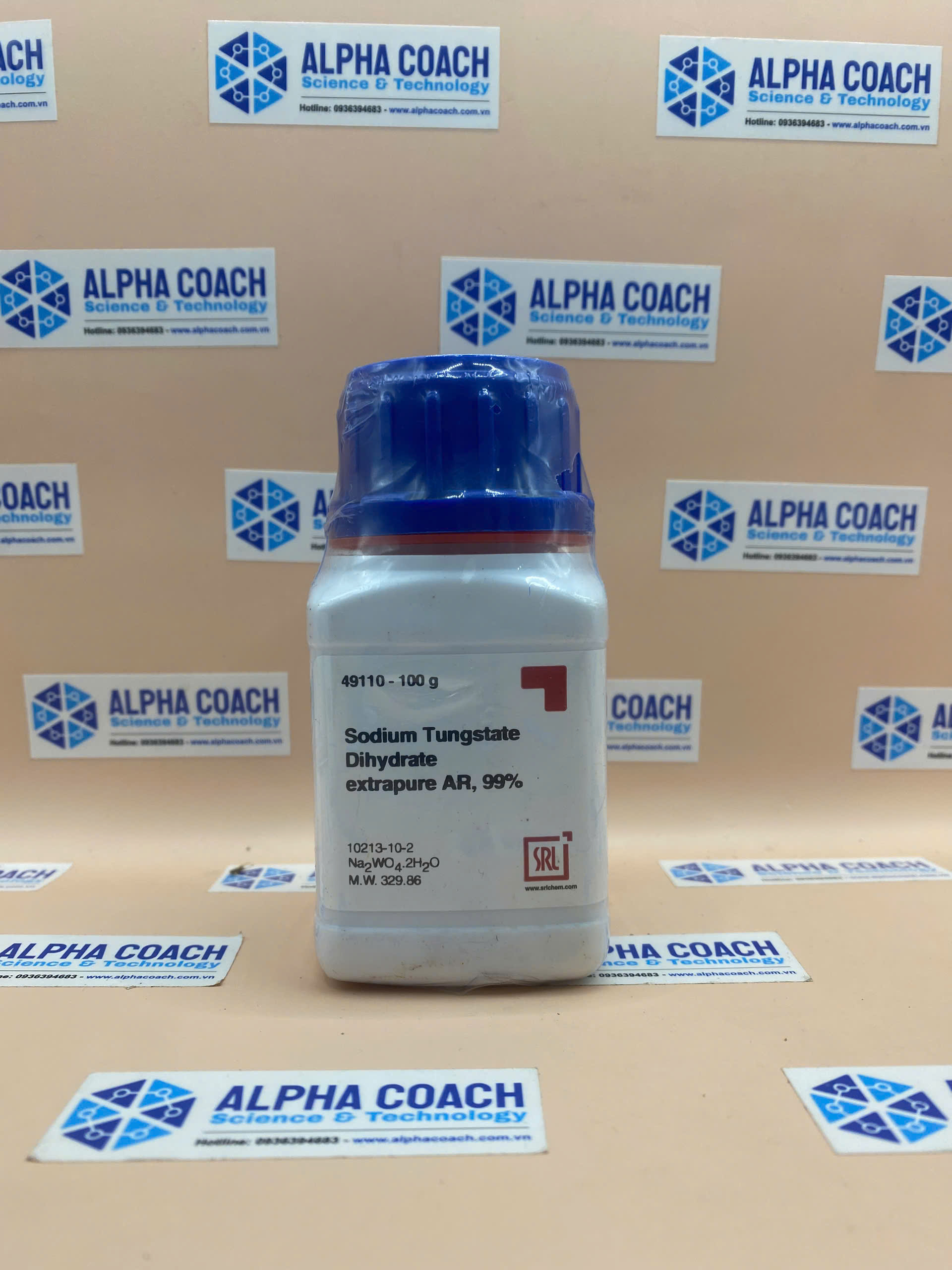 Hoá chất Sodium Tungstate Dihydrate extrapure AR, 99%, lọ 100g, hãng SRL, Ấn Độ
