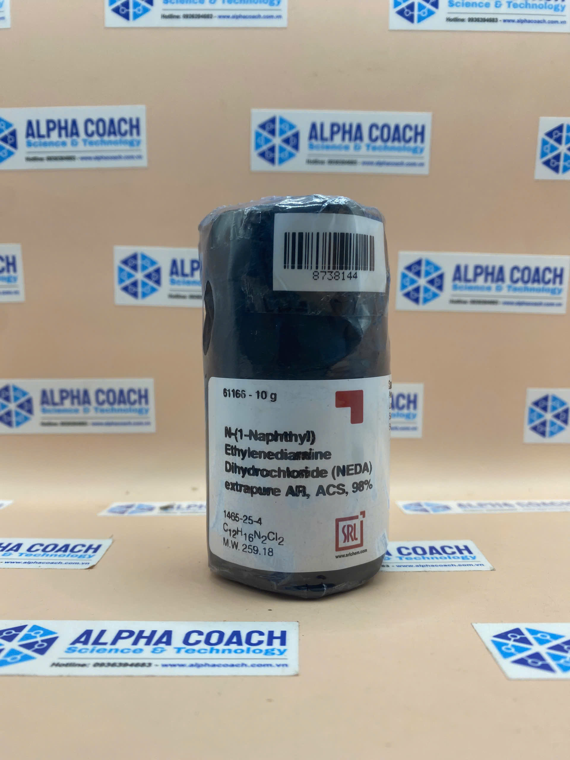 Hóa chất N-(1-Naphthyl)Ethylenediamine Dihydrochloride (NEDA) extrapure AR, ACS, 98%, lọ 10g, hãng SRL - Ấn Độ