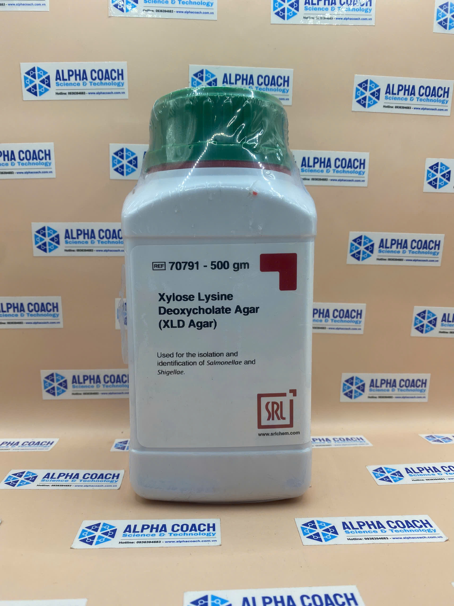 Môi trường vi sinh Xylose Lysine Deoxycholate Agar (XLD Agar), hãng SRL, Ấn Độ