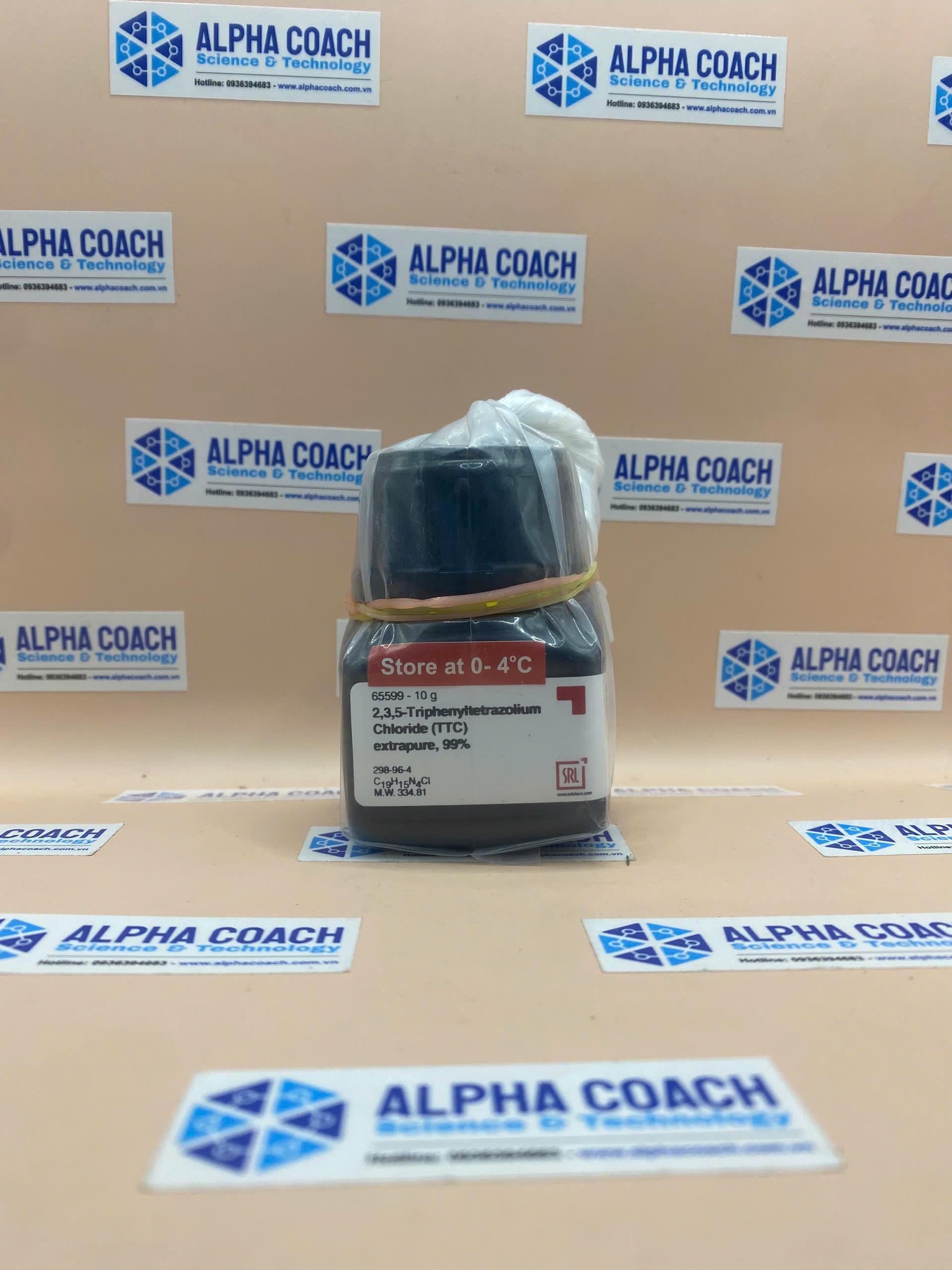 Hóa chất 2,3,5-Triphenyltetrazolium Chloride (TTC) extrapure, 99%, hãng SRL - Ấn Độ