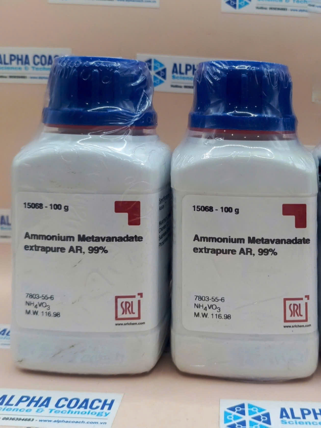 Hóa chất Ammonium Metavanadate extrapure AR, 99%, hãng SRL - Ấn Độ