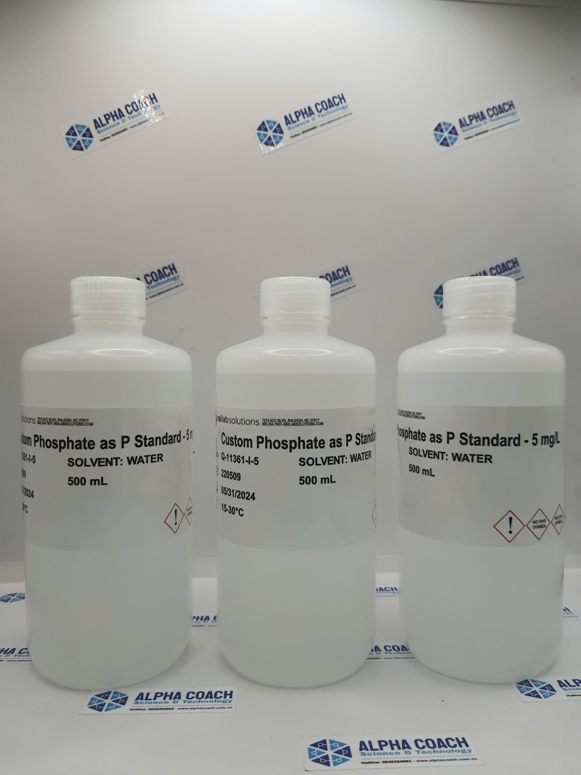 Dung dịch chuẩn Phosphate as P (PO4 - P) standard solution - 5 mg/L, hãng NSI, Mỹ