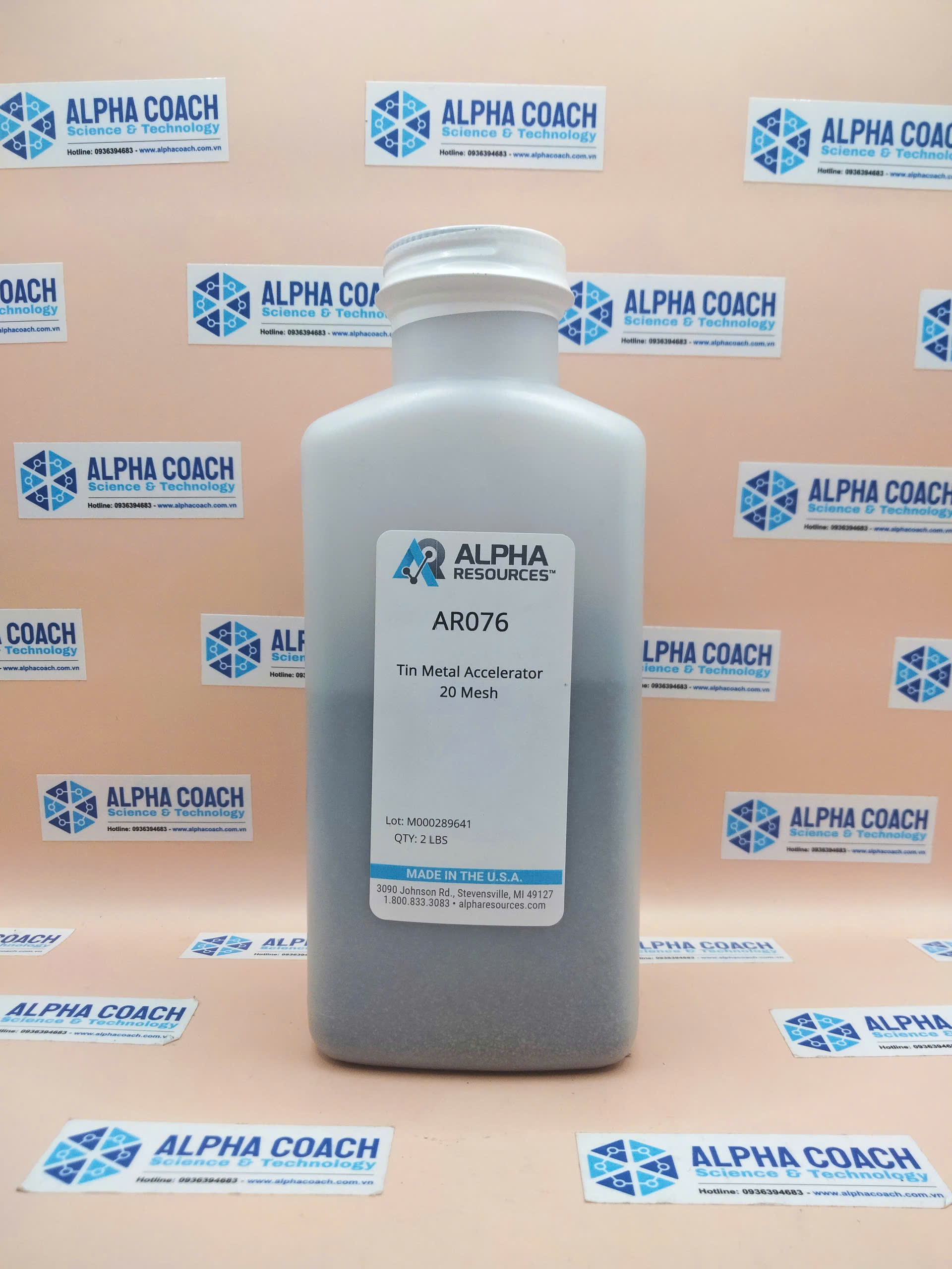 Vật liệu chuẩn AR076 - Tin Metal Accelerator, 2LB/lọ, mã hãng Alpha Resources, Mỹ